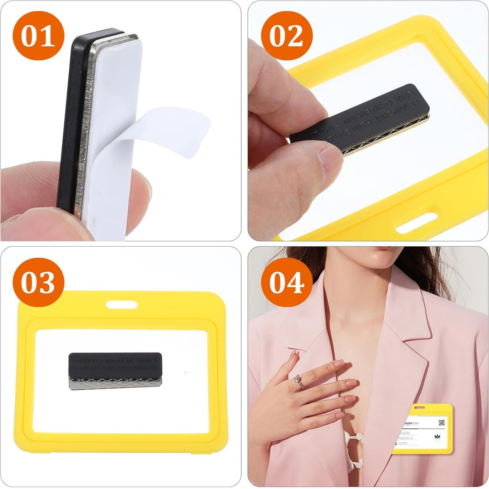 Set di magneti per zanzariere e finestre (6 pezzi), clip autoadesivi resistenti, al neodimio per tende, magnetica fai-da-te, fissaggio senza foratura, riutilizzabili, per porta del balcone