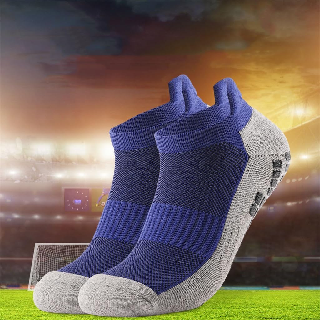 Thickened Towel Bottom Football Socks, Short Ankle, Boat, Nylon and Cotton
