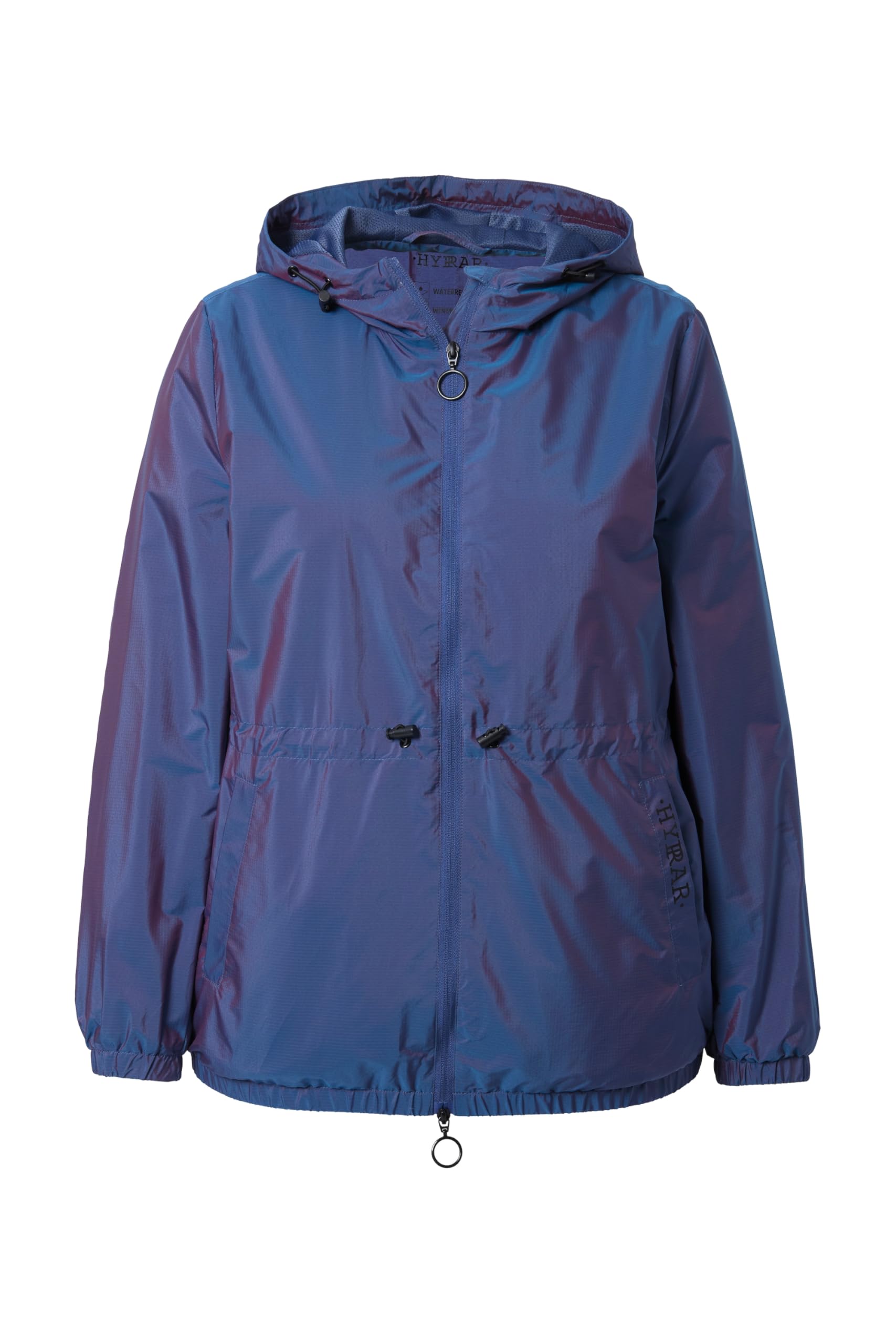 Ulla Popken Damen große Größen Übergrößen Plus Size Funktionsjacke, schimmernd, wasserabweisend, Kapuze 848559