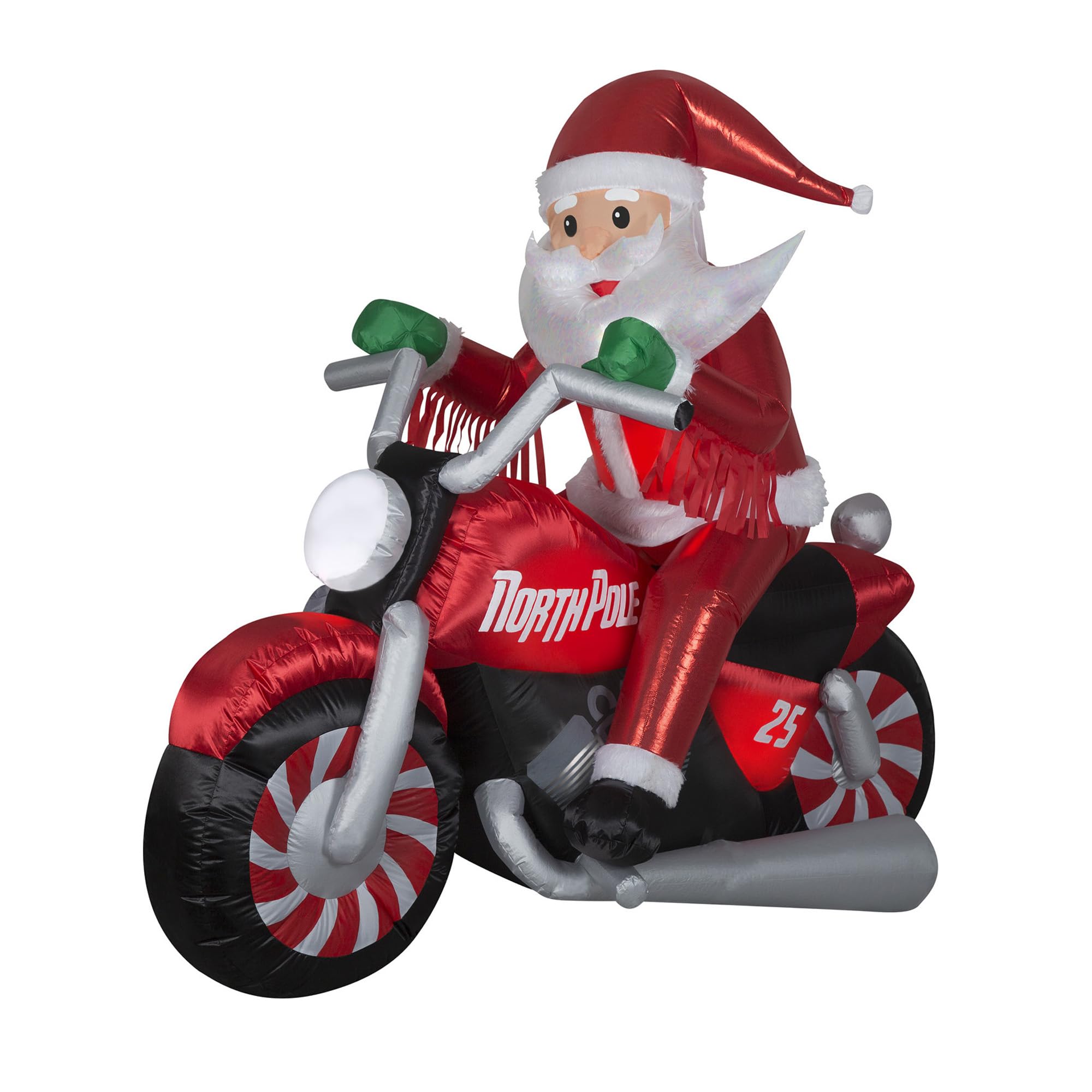 アキ　MOVING AIR DISPLAY エントツサンタ Amazon.com: Gemmy Industries Airblown LED Santa Motorcycle Luxe