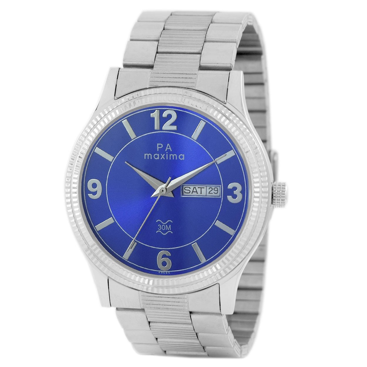 Maxima Stainless Steel Analog Blue Dial Men Watch - 49685Cmgi, Silver Band (B07CQ8VWSJ) Amazon Price History, Amazon Price Tracker