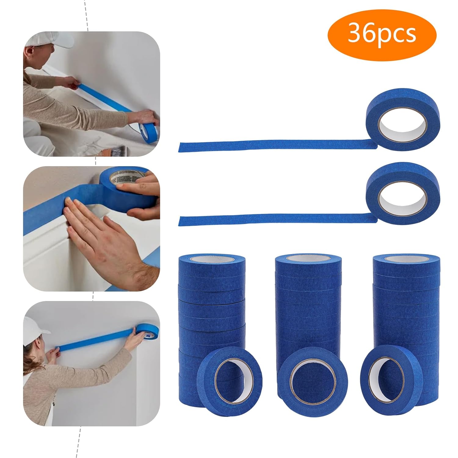 Blue Tape for Concrete and Metal Surfaces with Weather Resistant Properties for Outdoor Use