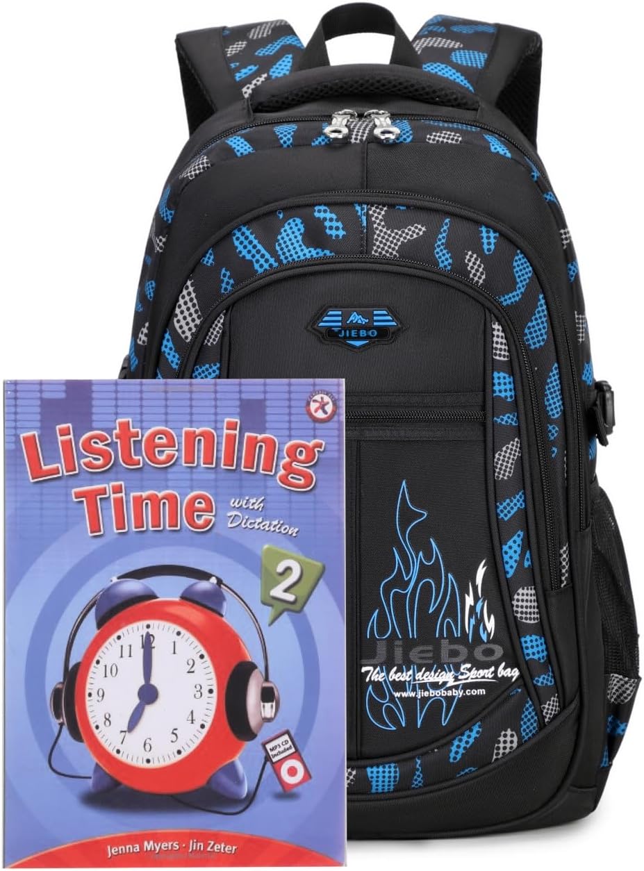 BABUN Boys Backpacks For Elementary Middle School Bookbag Set Kids Heavy Duty Durable Teenage Student Sturdy Waterproof (1-Blue) - Image 3