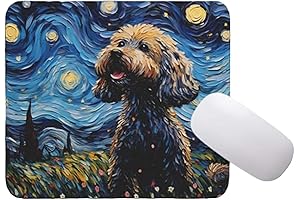 Starry Night Dog Mouse Pad