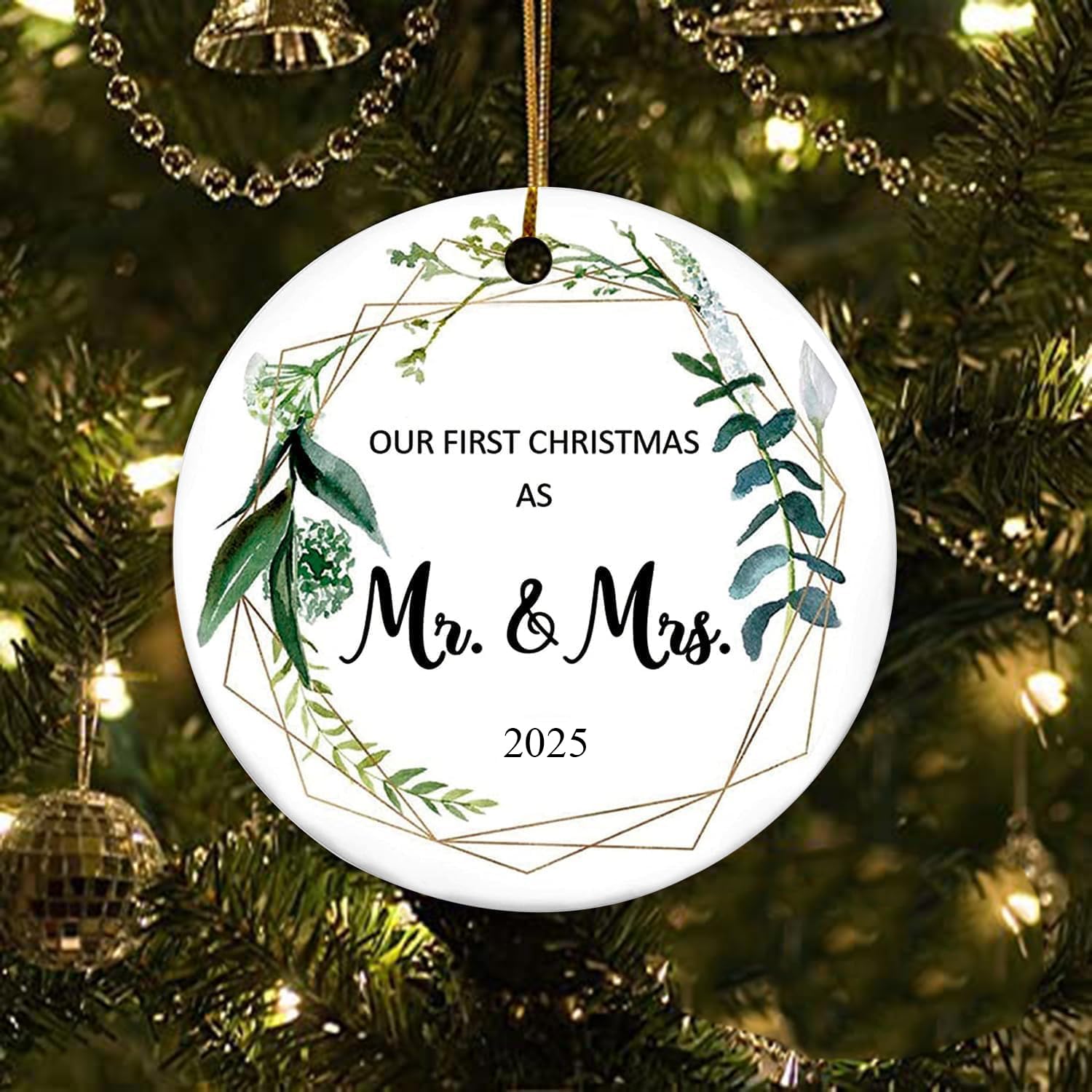 Wedding Gift First Christmas Married Ornament 2025 Mr And Mrs Gift For Newlyweds - View #10
