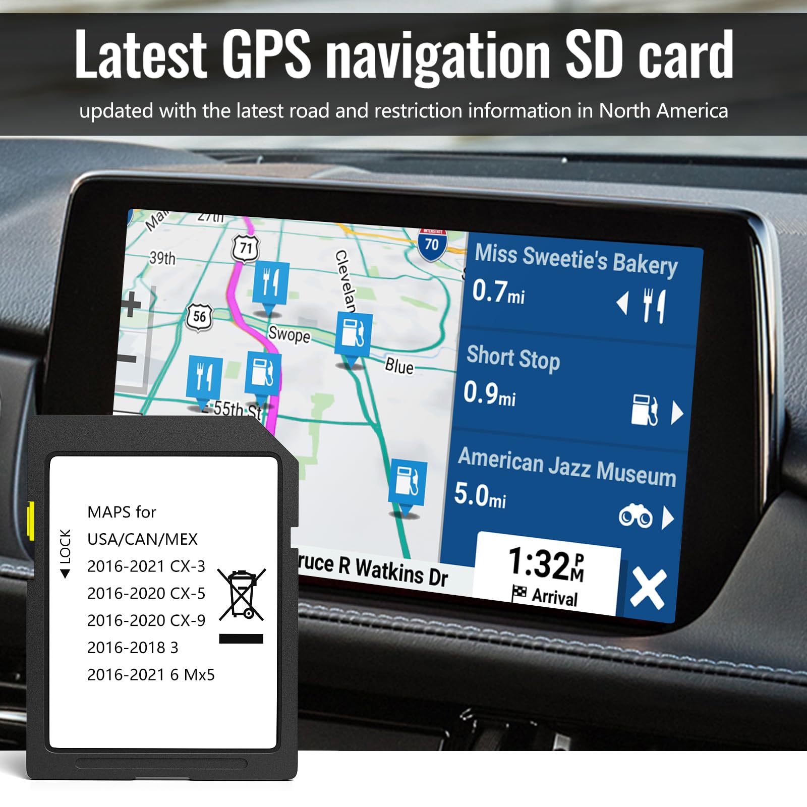 カーナビ NMZK-W67D Car Navigation System 2017 Latest Version Navigation SD Card Compatible with 2016-2021 CX3
