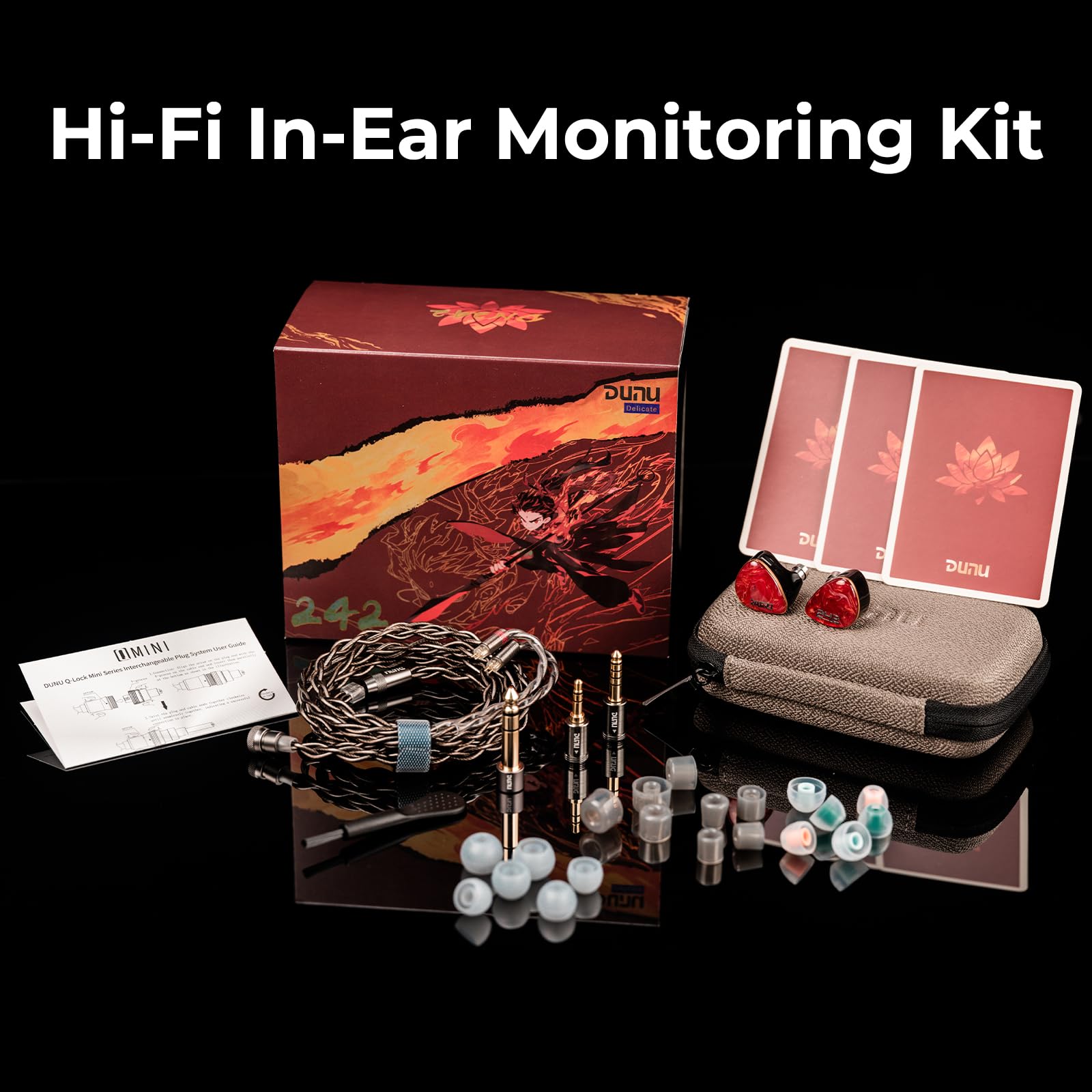 HiFiGo Wired Earbuds, Monitor Earbuds, Earbuds, DUNU DN 242, 2DD+