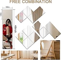 Vista 7 de KOLAFO Espejo de longitud completa - Espejo de cuerpo completo para pared - Espejos de cuerpo completo - Espejos de pared - Espejos autoadhesivos