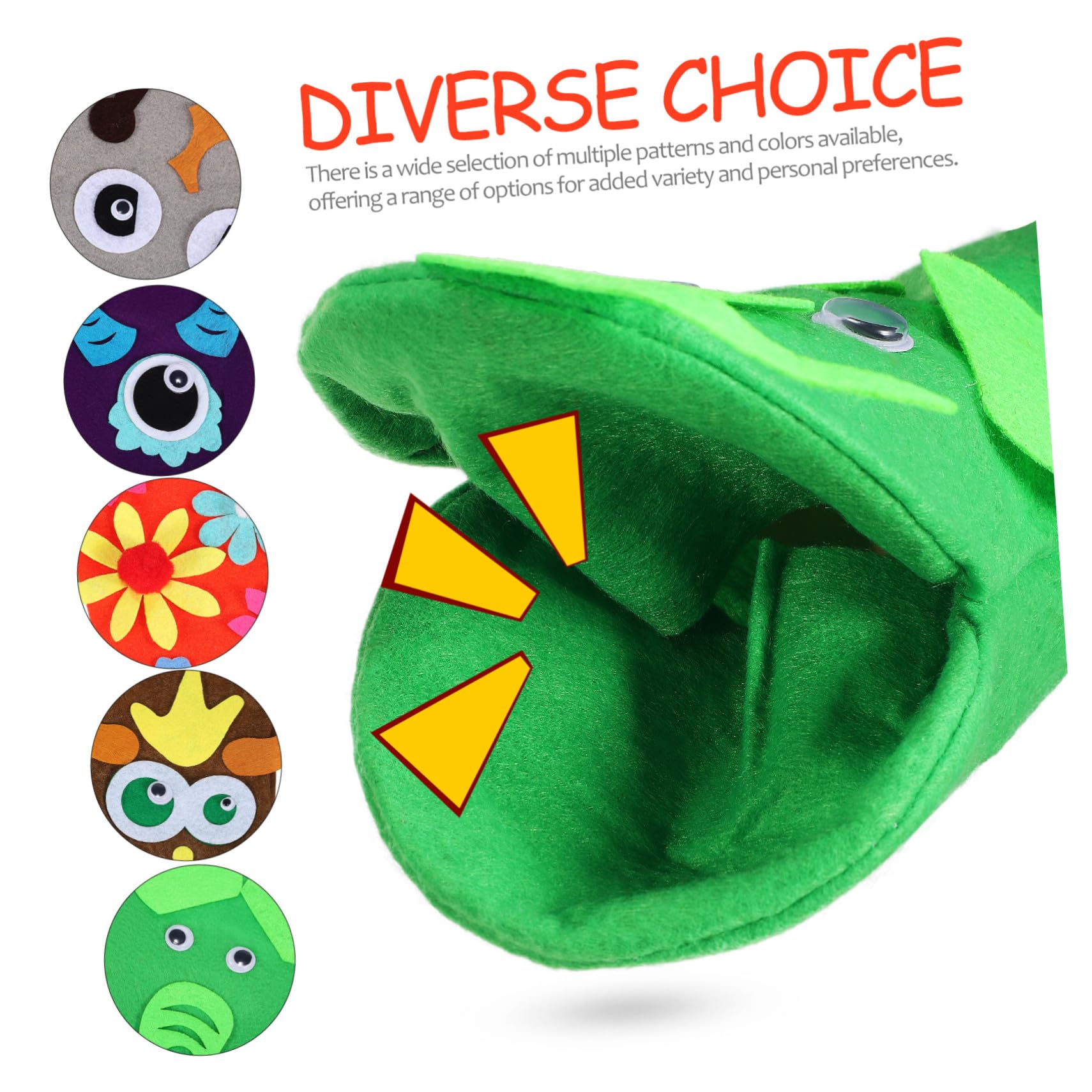 ORFOFE Kit de Manualidades para Marionetas de Mano Fieltro Fácil de Usar y Diseños Vibrantes, Adecuado para Fiestas y Proyectos Creativos de Bricolaje