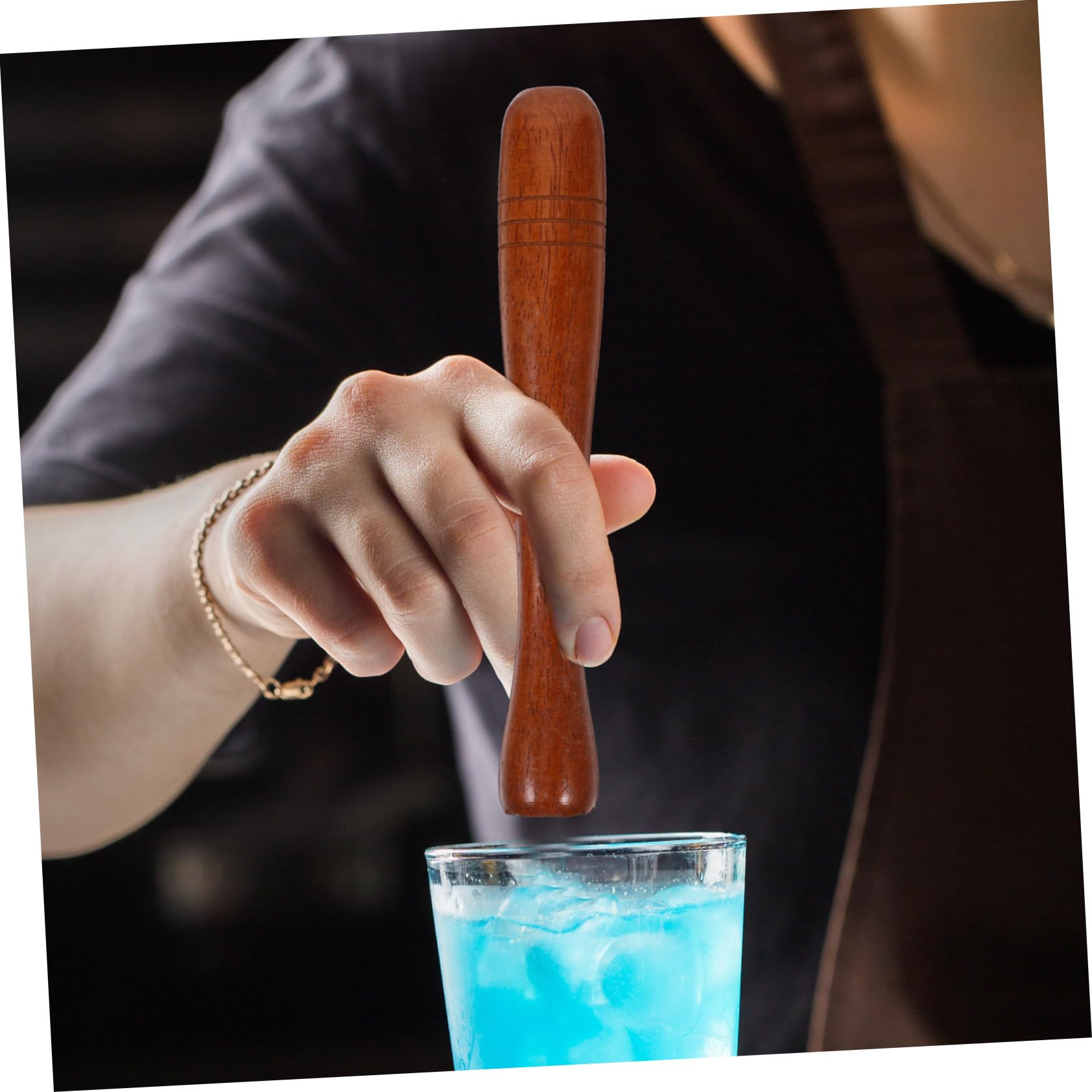 OFFSCH Professional Cocktail Muddler Tool Mashing Stick for Bars Homes Milk Tea Shops Easy to Use Versatile for Mixing Drinks and Grinding Foods