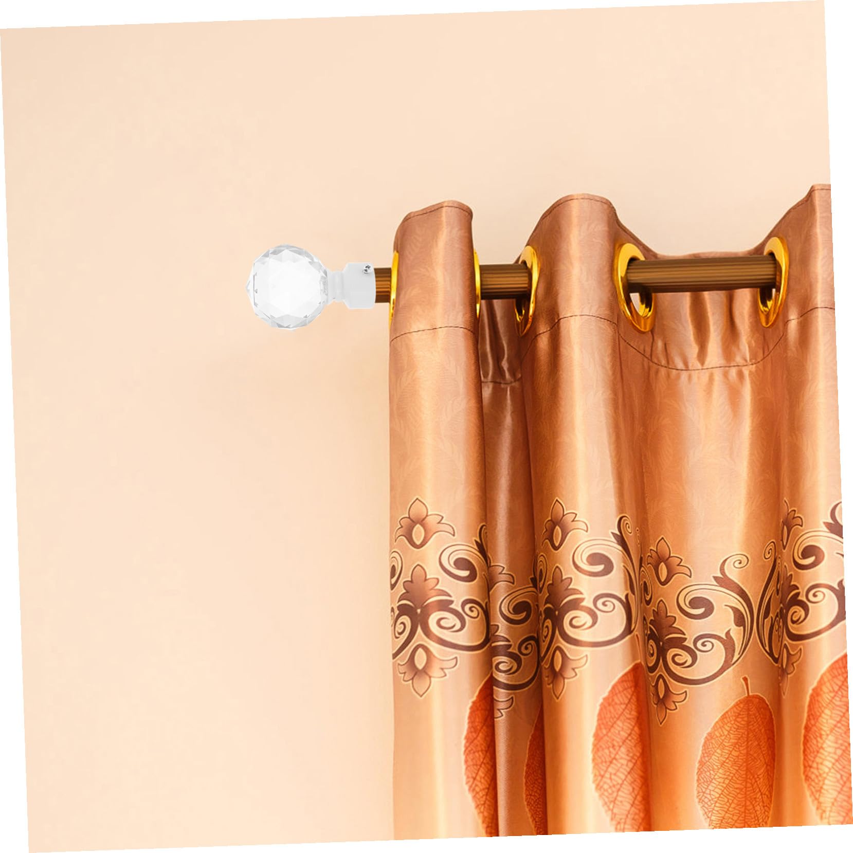 GALPADA Embouts de Tringle à Rideaux Décoratifs Finition Élégante et Design Attrayant en Cristal et Fer, Lot de 2 Pièces pour Décoration de Fenêtre en Chambre ou Salle à Manger
