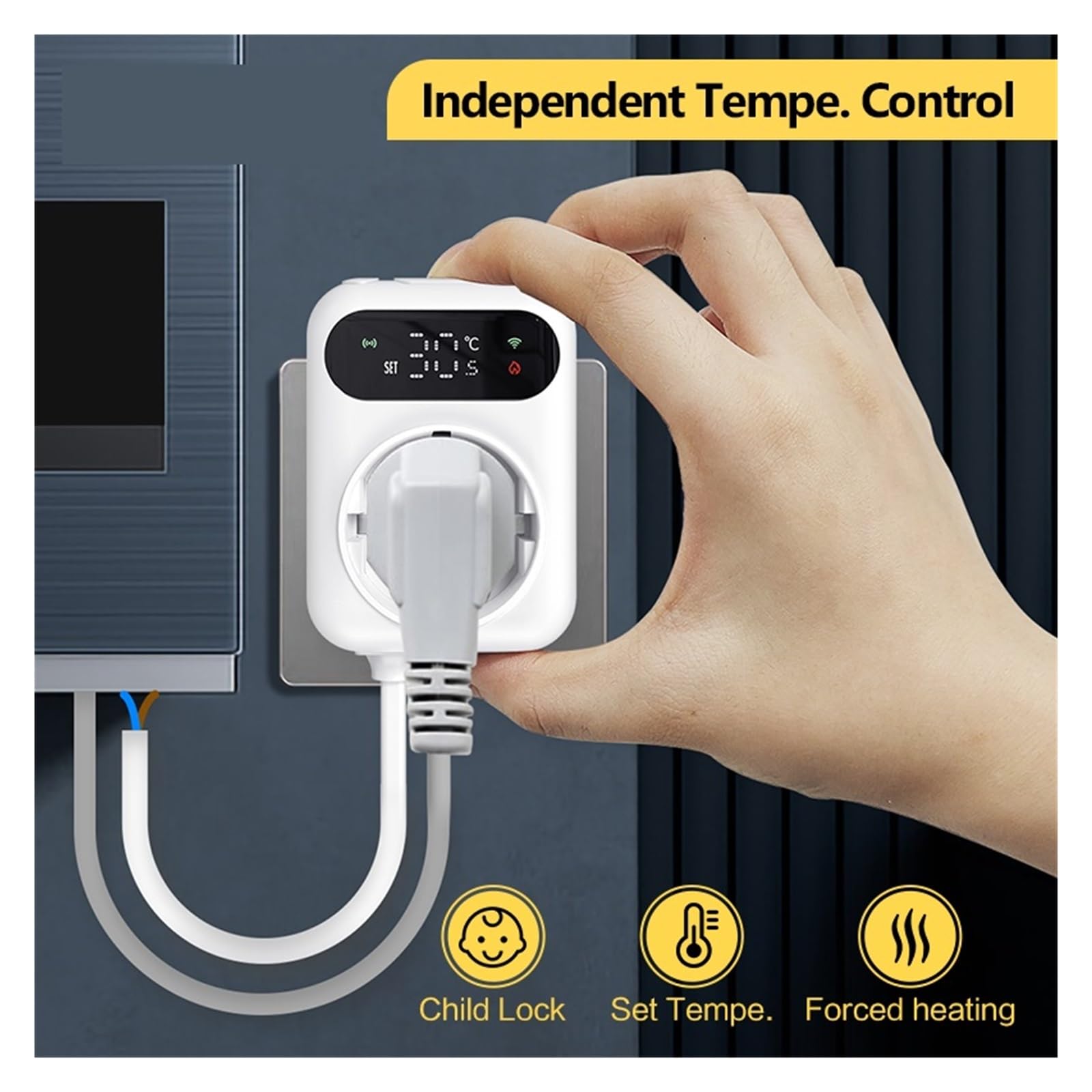 Termostato Inteligente WiFi Tuya For Caldera De Agua Y Gas RF433. Controlador Temperatura Inalámbrico con Receptor Voz For Enchufes Ahorra EnergíA Y Costes De CalefaccióN