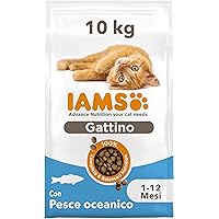 IAMS Cibo secco per gattini con pesce oceanico da 1-12 mesi, 10 kg