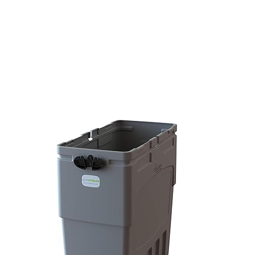 Miniatura 7 de CleanRiver Flex E Bin - 50 galones  Streams 2 en 1  Cesta de reciclaje y residuos con tablero  Color gris