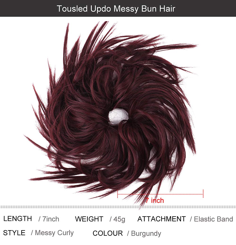 Tousled Messy Bun Hair Piece Scrunchie for Instant Volume Updo Amazon.com : Tousled Updo Messy Bun Hair Piece Scrunchies  main image 4