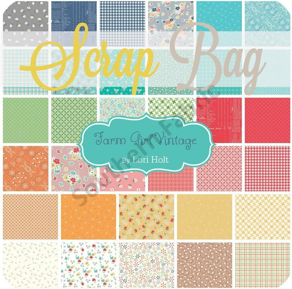 Riley Blake Farm Girl Vintage Scrap Bag (Approx 2 Yards) by Lori Holt Fabric cuts DIY Quilt Fabric