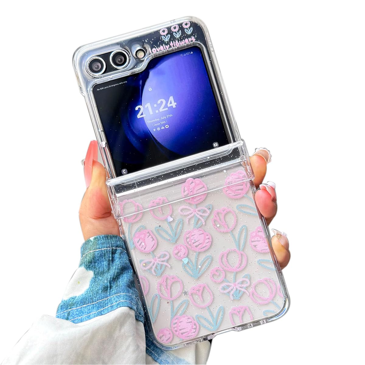 Amazon.com: GO-VOLMON Cute Woman Case for Samsung Galaxy Z Flip 6