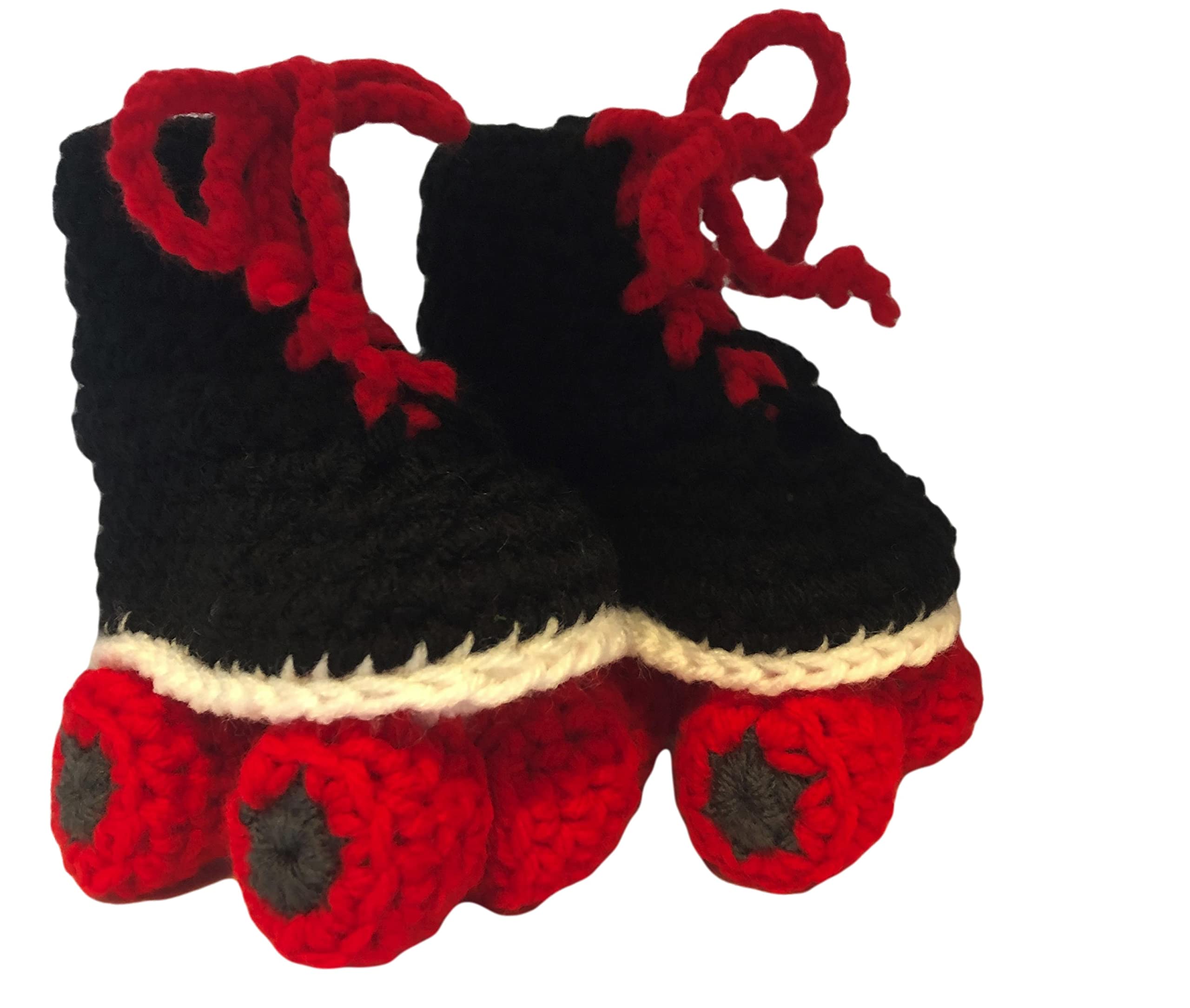Red Racing Style Roller Skate baby booties
