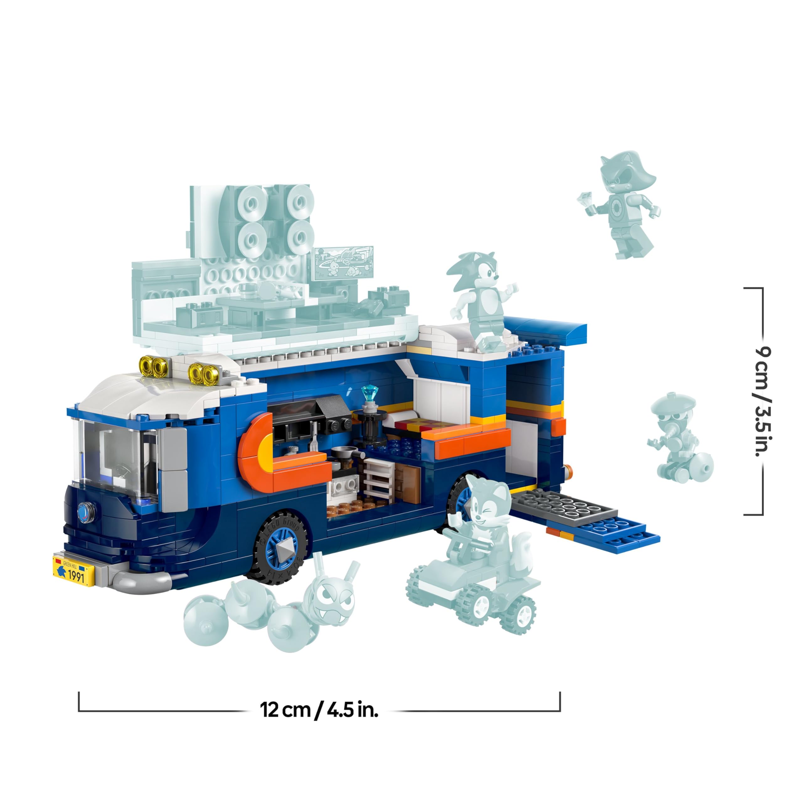 LEGO Sonic the Hedgehog Team Sonic Command Truck Toy - Interactive Set with an ATV Car & 5 Figures incl. Tails - Gift for 8+ Year Old Boys, Girls & Gaming Fans - 77006 | Set interattivo, auto ATV e 5 figure incl. Code, giocattolo da costruzione, regalo pe