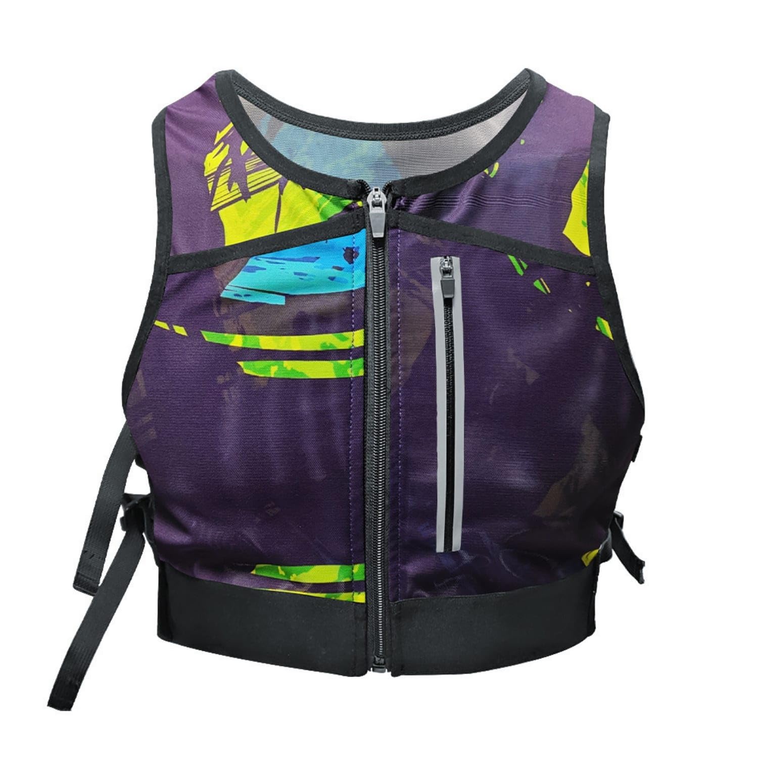 UJEAVETTE Multiple Pockets Running Backpack Vest Front Zipper Sleeveless Running Vest Body-Hugging, Dark Purple, 20-35l-image-49