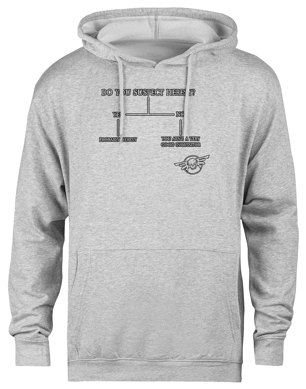 Herezja Szara Bluza Z Kapturem Unisex Bez Płci Unisex Grey Hoodie Genderless Pullover