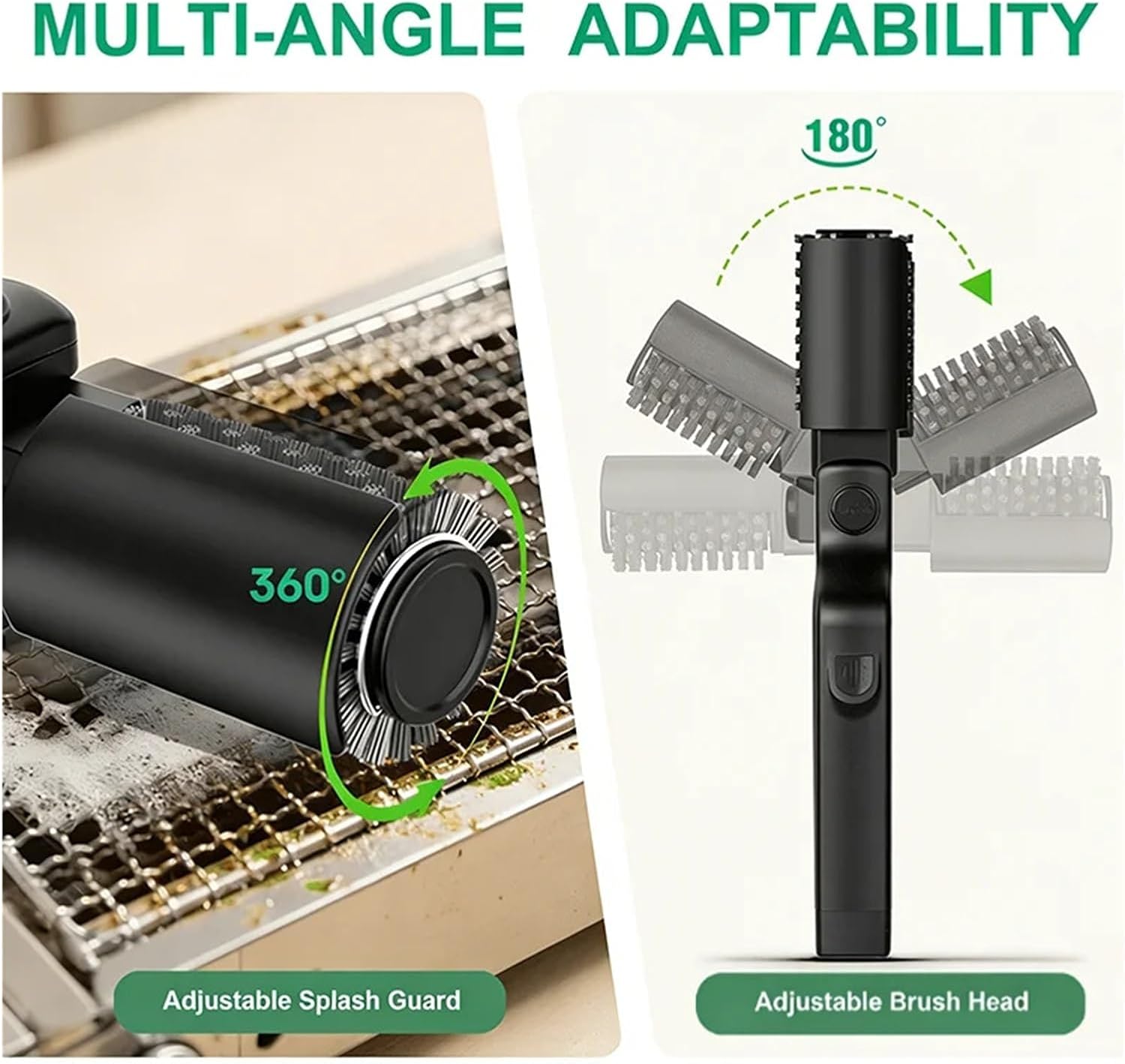 BBQ Grill Brush 3-Speed Settings Electric Grill Brush,180° Adjustable Head,90 Mins Grill Cleaner for Outdoor Griddles Smokers