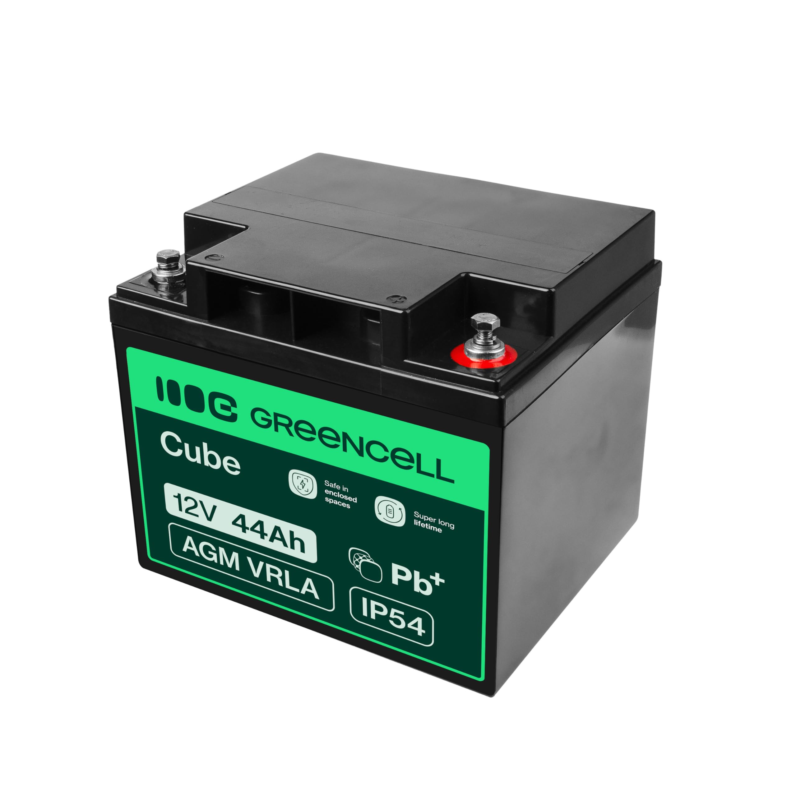 Green Cell Batteria AGM 12V 40Ah al piombo accumulatore sigillata VRLA Senza manutezione ricaricabile Batterie di ricambio ermetica | Barca | Sedia a rotelle | Sistema Solare | Camper | Campeggio