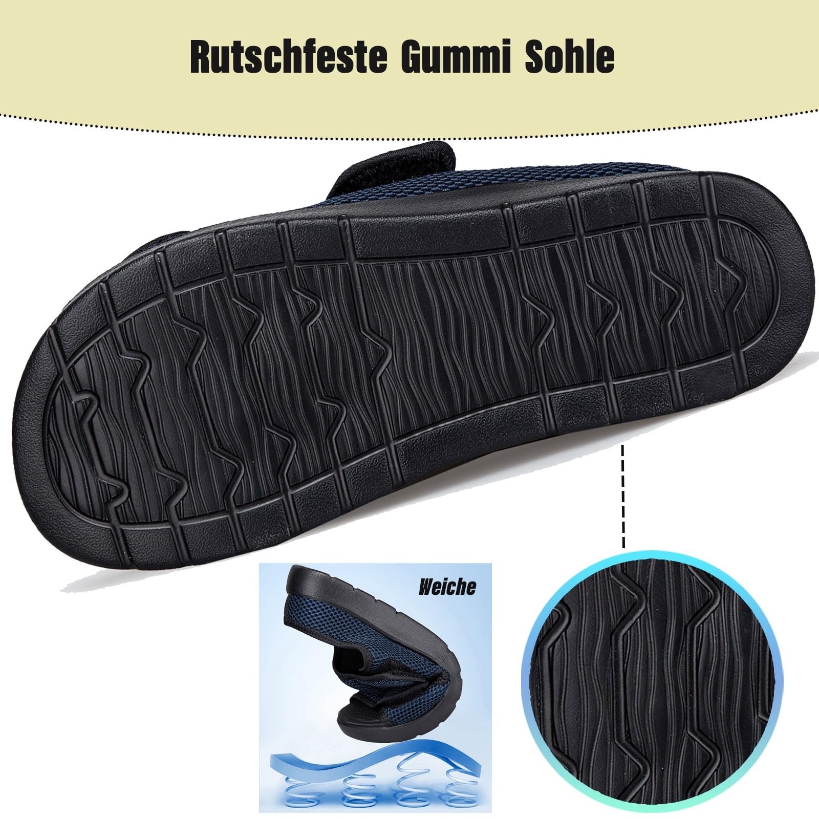 Gaatpot Zapatillas de Casa Ajustables Punta Abierta Hombre Mujer