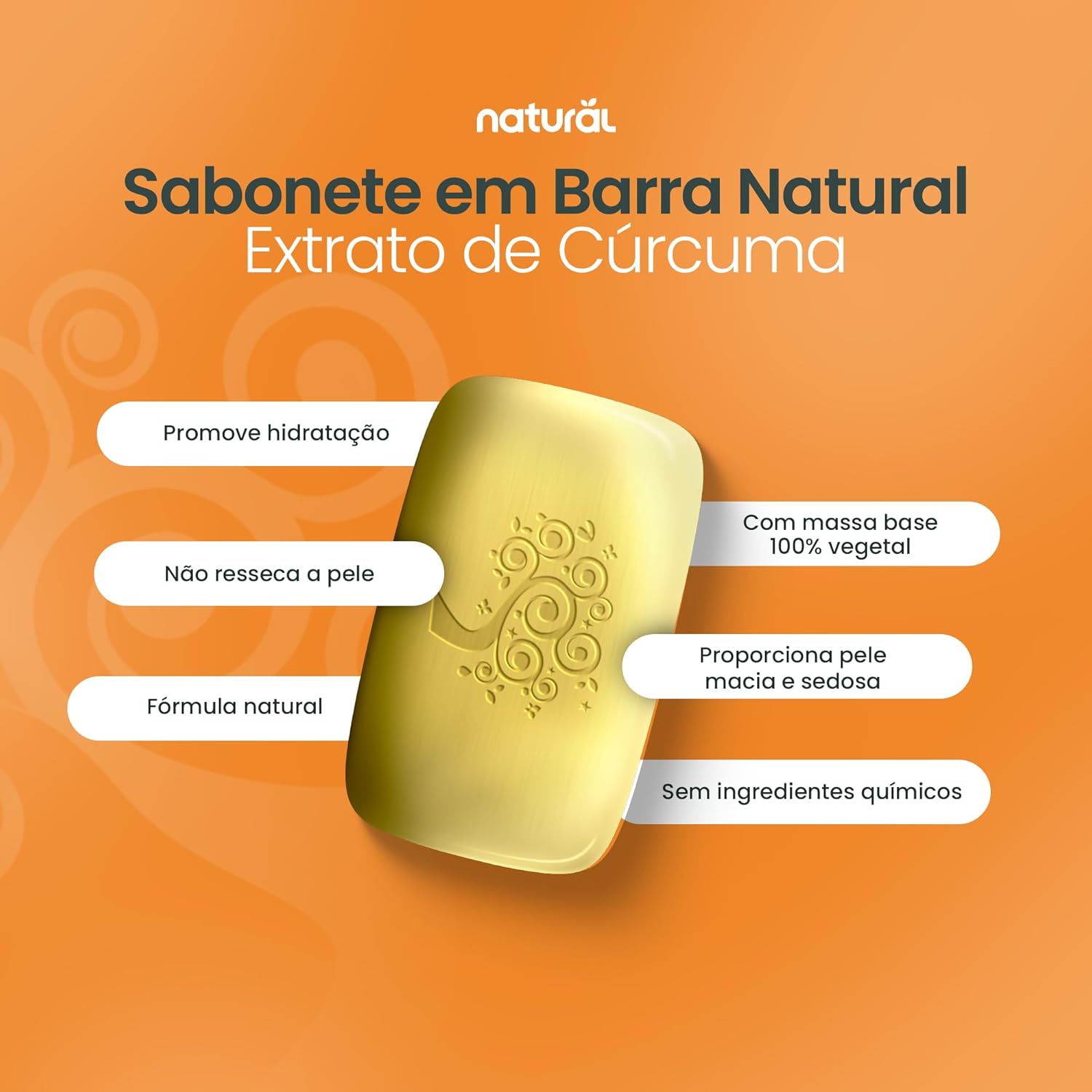NATURAL Sabonete com Extrato de Cúrcuma – Nutritivo e Hidratante – Revitalização Purificante – Todos os Tipos de Pele – Vegano – 80g em promoção! Veja a oferta e mais achadinhos de Natural, Vegano & Clean Beauty 2 Hoje é o melhor dia para comprar NATURAL Sabonete com Extrato de Cúrcuma – Nutritivo e Hidratante – Revitalização Purificante – Todos os Tipos de Pele – Vegano – 80g com aquele preço maroto! Promoção! Aproveite a oferta! 2