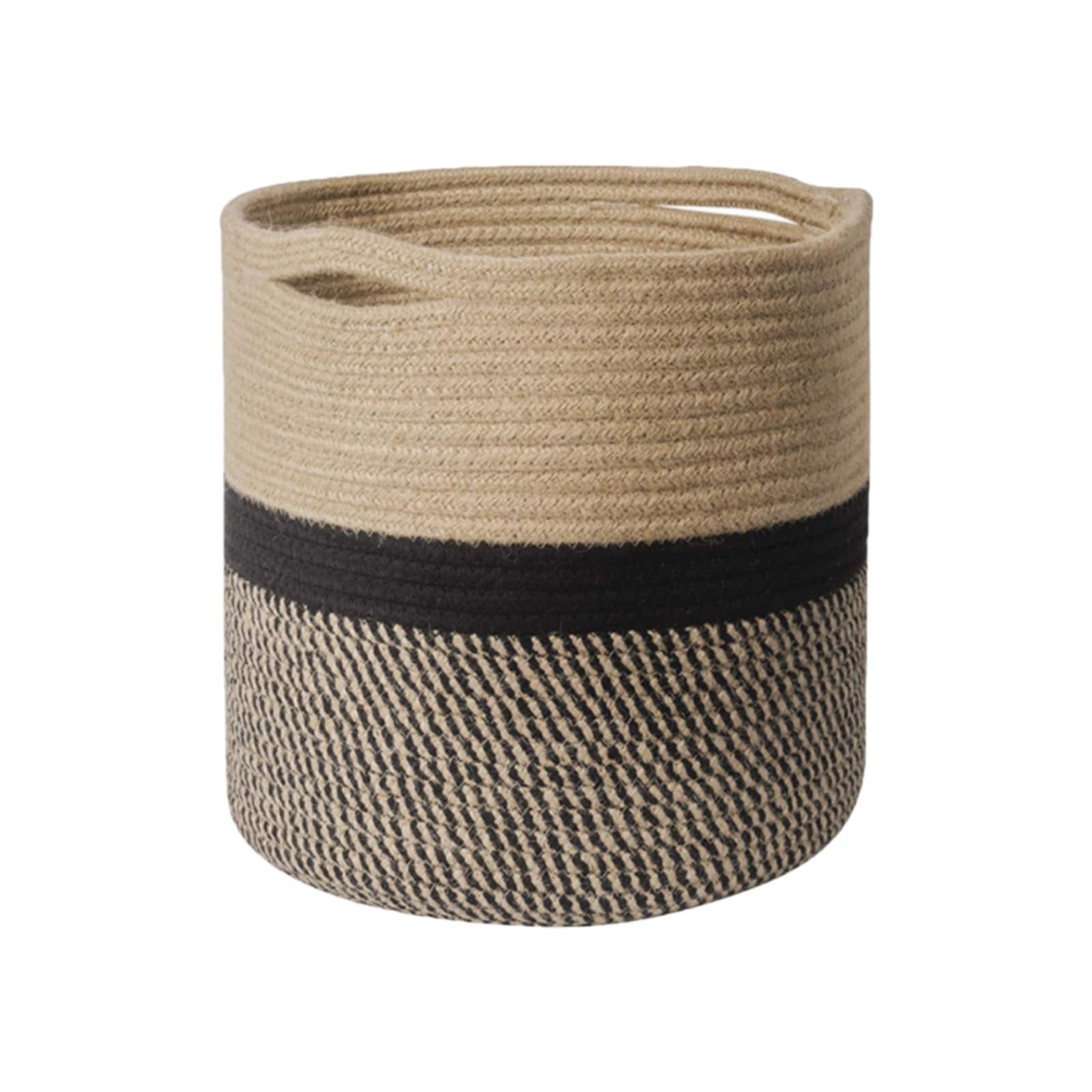 Cesta cuerda algodón plegable de 28 cm para guardar juguetes y ropa