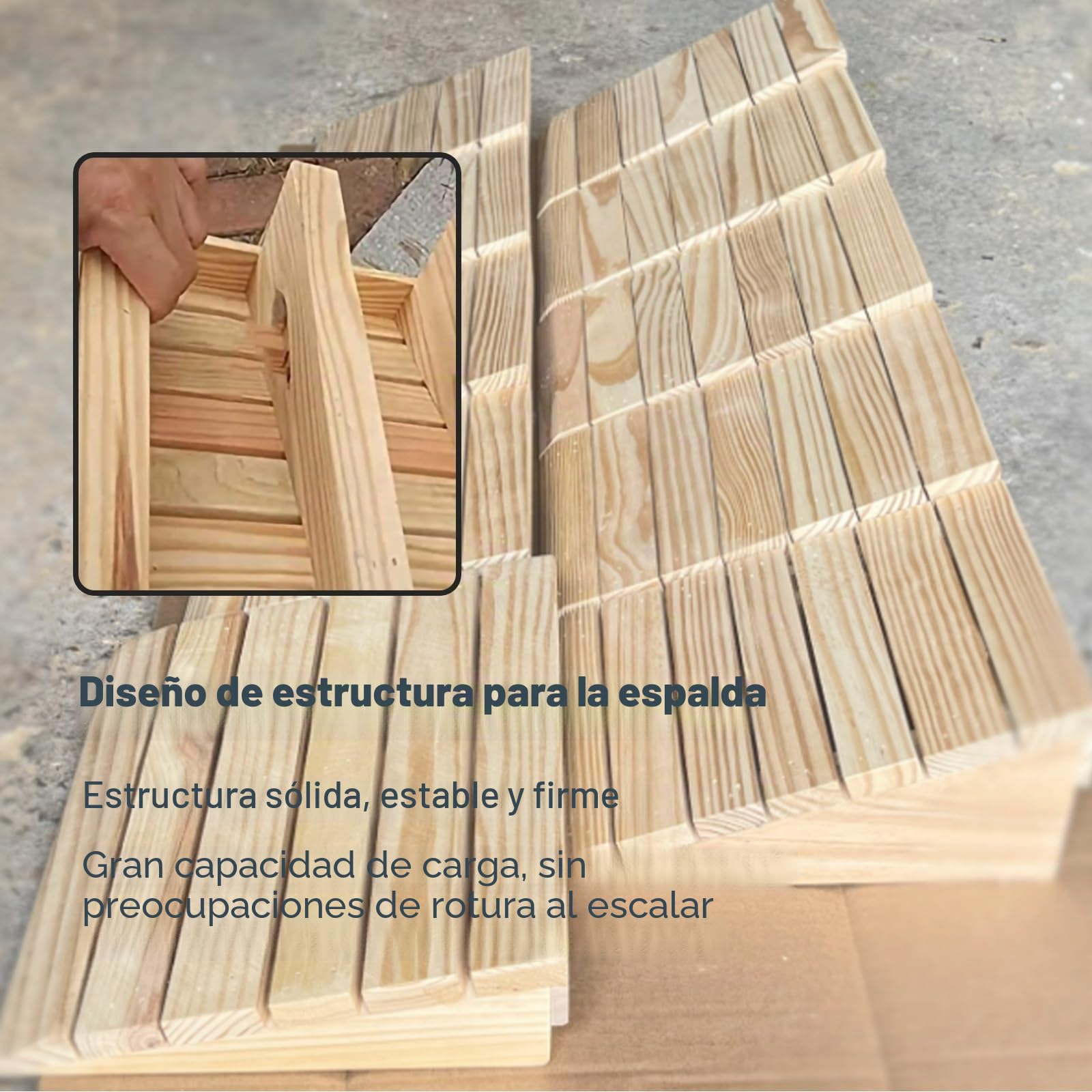 Rampas de Umbral Antideslizantes, Rampas de Madera Maciza para Sillas de Ruedas para Automóviles, Sillas de Ruedas, Coches de Juguete y Scooters(38.8x35x15cm/15.3x13.8x5.9in)