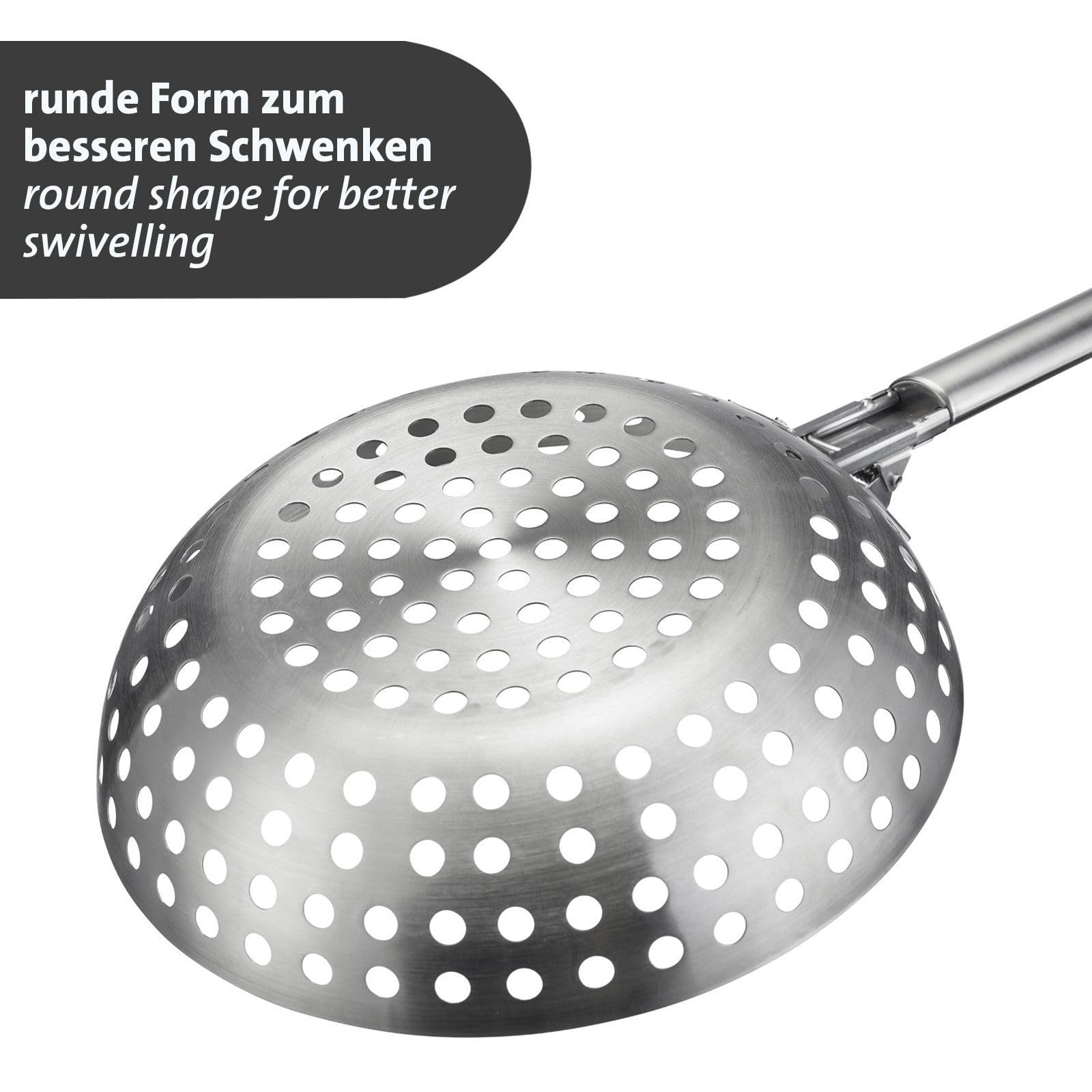 Westmark Grillwok – Ideal für die Zubereitung größerer Mengen leckeren Grillgemüses, langlebig, spülmaschinengeeigent – Rostfreier Edelstahl