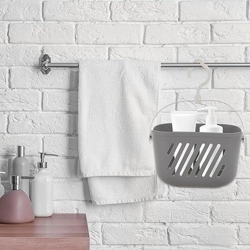 Miniatura 2 de Cabilock Cesta de almacenamiento de ducha, organizador de bañera de baño, organizador de pared, cesta colgante de plástico para ducha