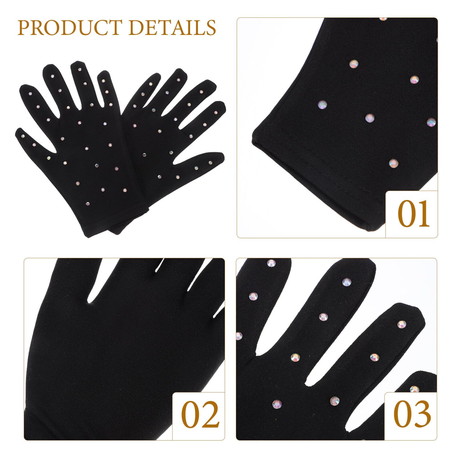 HANABASS Lightweight Breathable Stage Gloves Girl Decorative Skating Gloves Party Decorative Shows Wearing