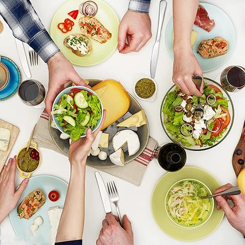 Miniatura 6 de Juego de cubiertos de acero inoxidable y tenedores para el hogar, cocina y restaurante, pulido con espejo y apto para lavavajillas (juego de 24