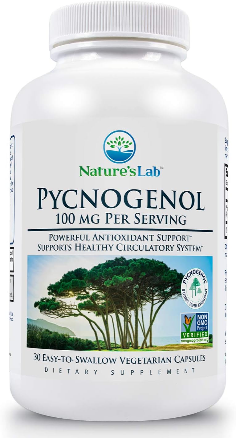 Nature's Lab Pycnogenol 100mg 30Count (1 Month Supply) for