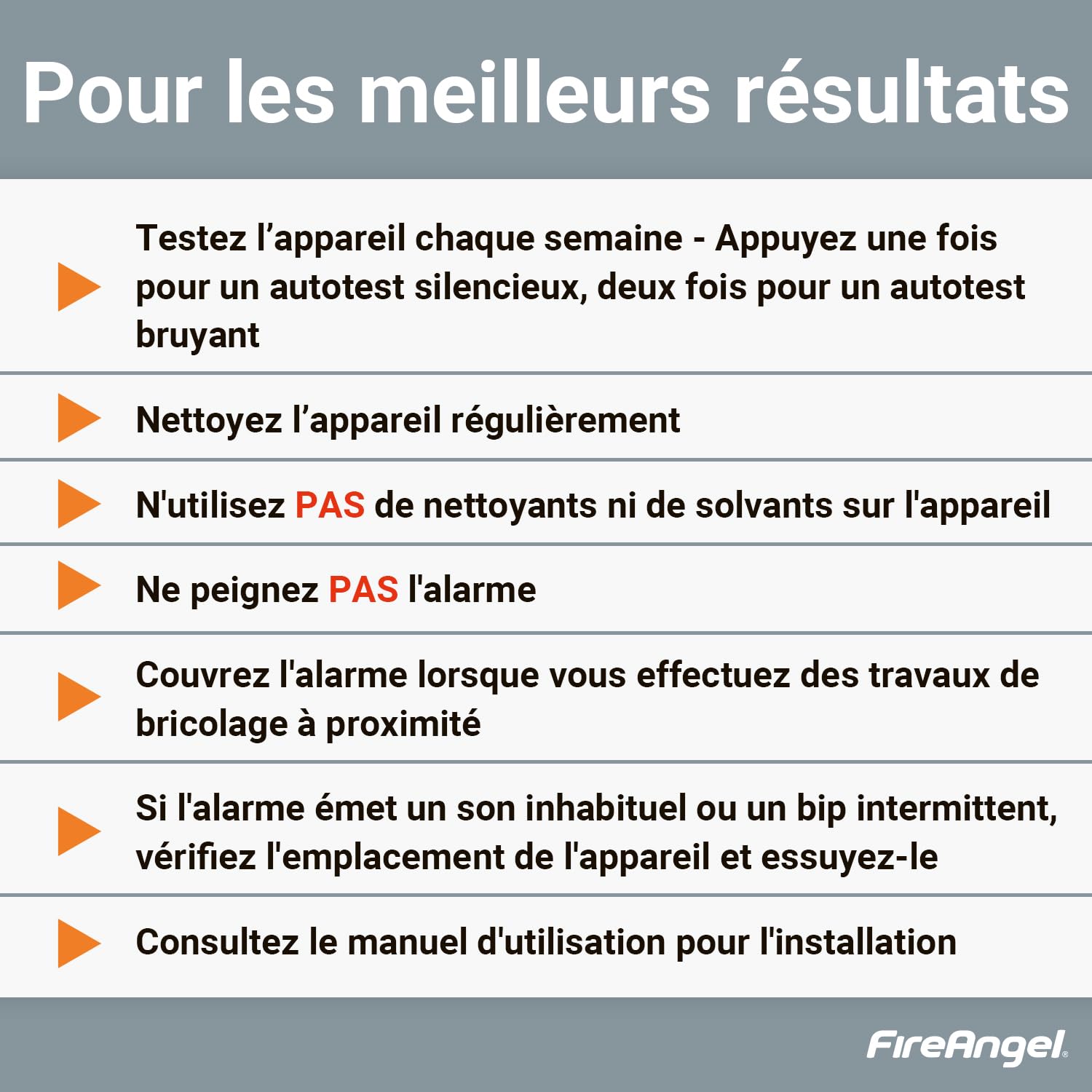 FireAngel FA3322, Détecteur de Monoxyde de Carbone Numérique, Moniteur de Détecteur de CO, capteur d'humidité et température Portable avec Pile 10 Ans, NF certifié
