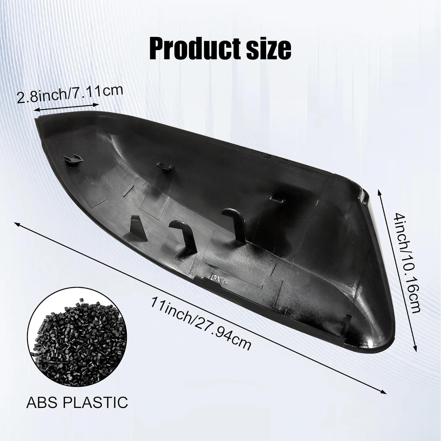 Black Driver Left Side Mirror Cover Cap Compatible with Ford Explorer 2016 2017 2018 2019 Replace GB5Z17D743AA GB5Z-17D743-AA