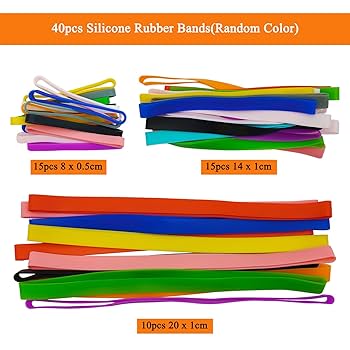 シリコンラバーバンドセット Amazon | 40個 シリコンゴムバンド カラフルゴムラッピング
