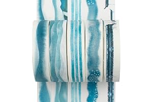 Martha Stewart 5 Rolls Washi Tape Set Creative Ink Blue