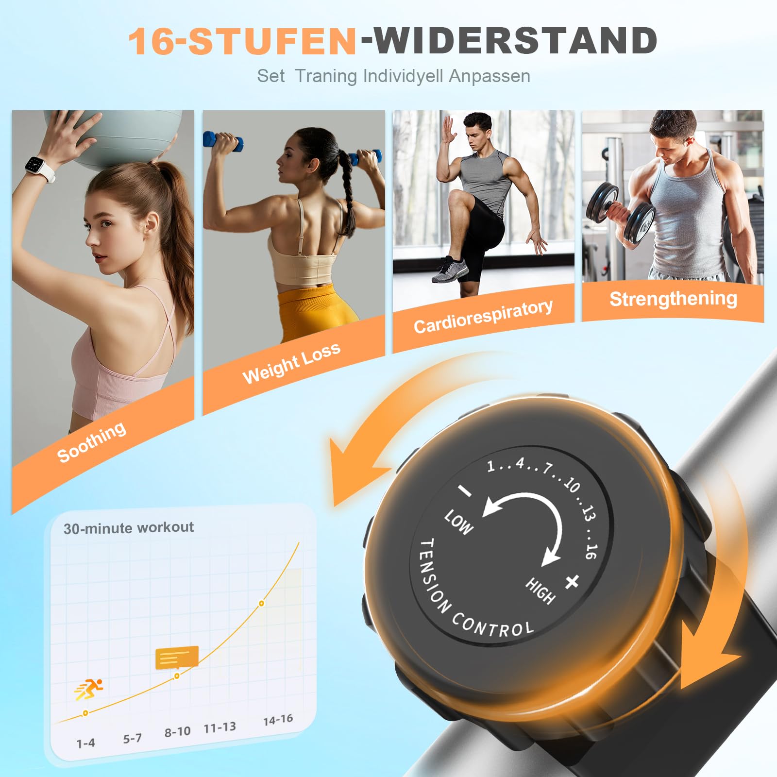 Ellittica da Casa, Ellittica Professionale con 16 Livelli di resistenza, Sensore di pulsazioni,Monitor LCD, Attrezzi Palestra Casa Magnetica con Bluetooth e App, Ellittiche per fitness e sport