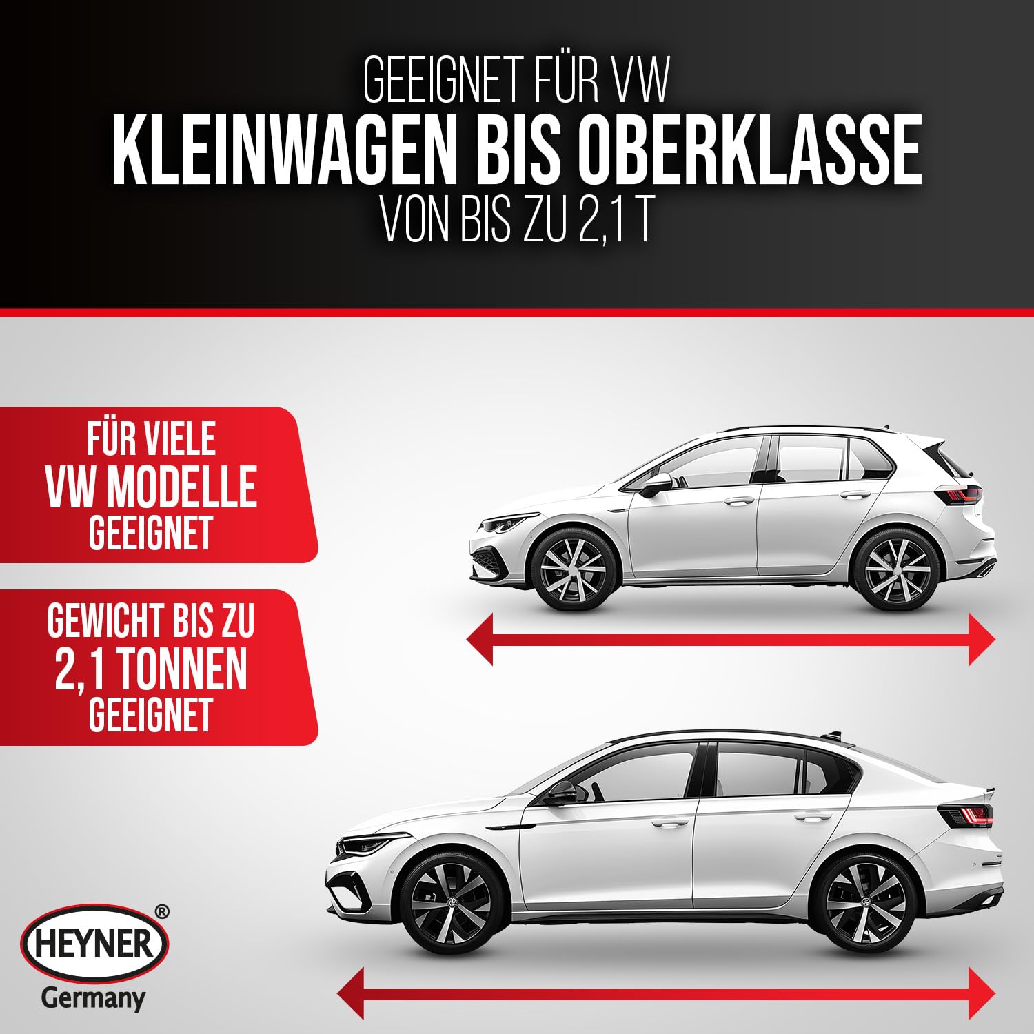 HEYNER® Scherenwagenheber 2 t, passend für VW, Seat, Skoda, Audi