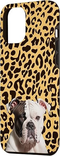 Miniatura 2 de iPhone 12 Pro Max American Bulldog Bully Puppy Leopard Animal Print Case