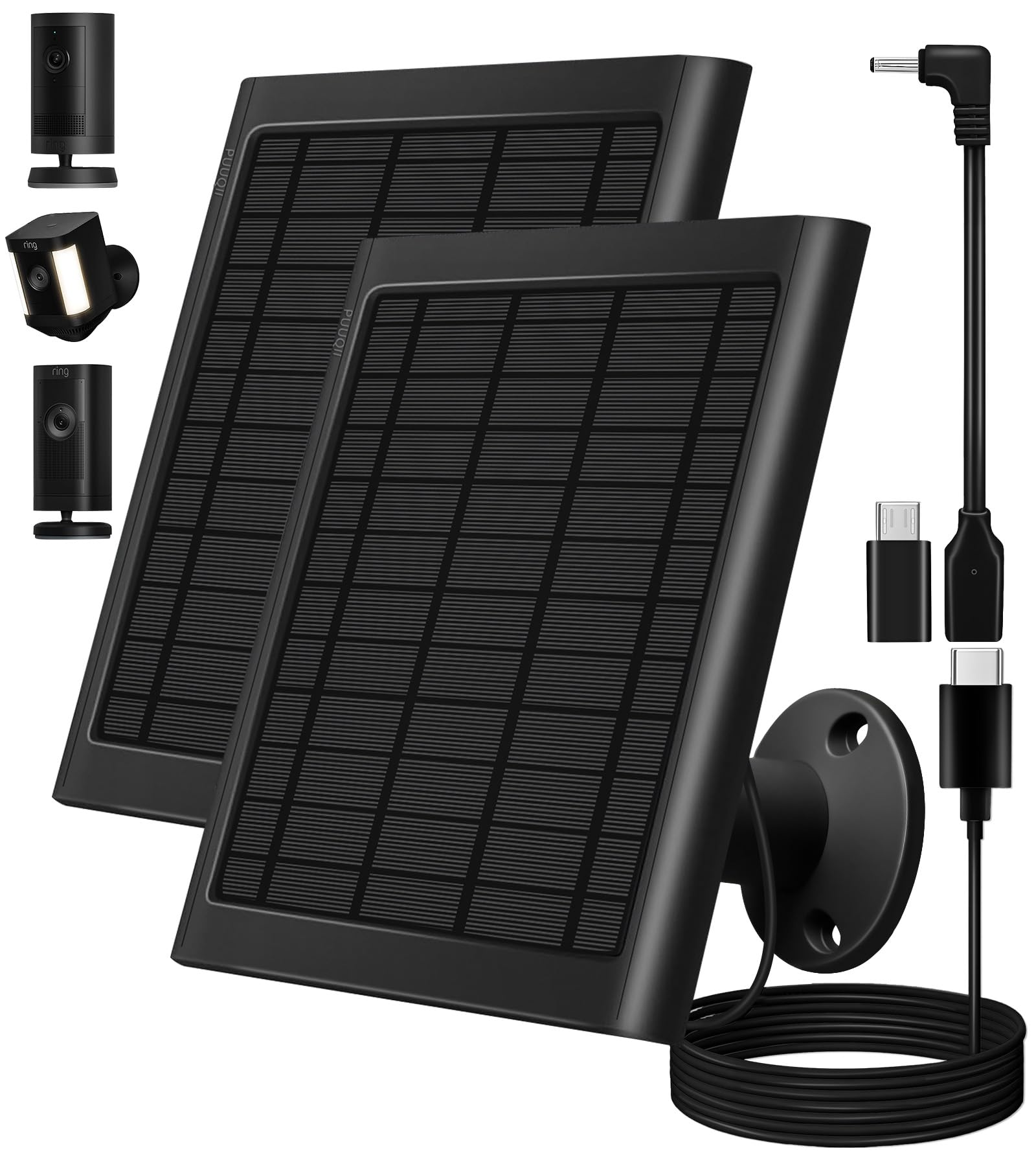 Amazon.com : 8W Solar Panel for Ring Camera, 2-Pack Solar Panel