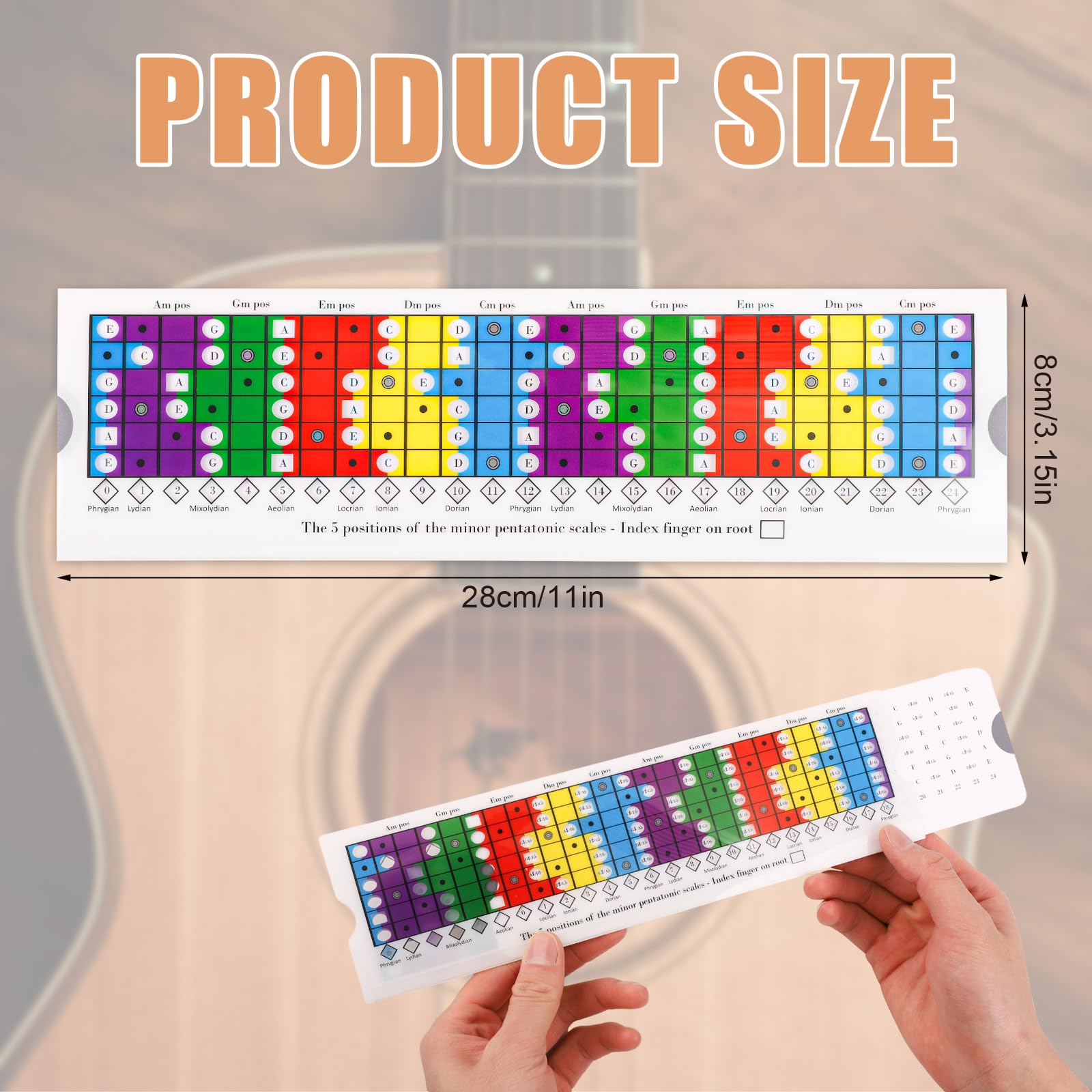 Guitar Scales Sliding Ruler, Guitar Scales Chord Chart Magic Guitar Scale Tool