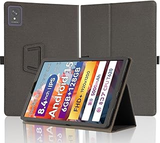 【NSFN】FPD CP08-J1/SVITOO MOMO8 専用保護ケース タブレット 8.4インチ 2025年用ケース 手持ちバンド付き 持ちやすい スタンド機能 多角度対応 持ち運び 耐衝撃 落下防止