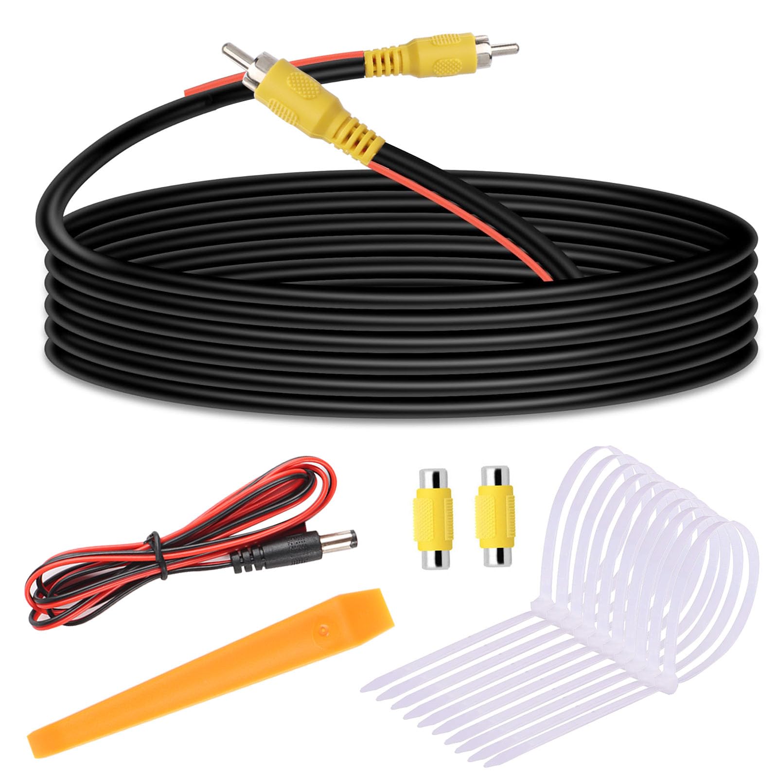 Cavo telecamera retromarcia, ingresso video a 24 core Cavo adattatore RCA per auto Cavo Ingresso video telecamera di backup per radio Connettore AV Compatibile con Stepway Vivaro Sandero Clio 4