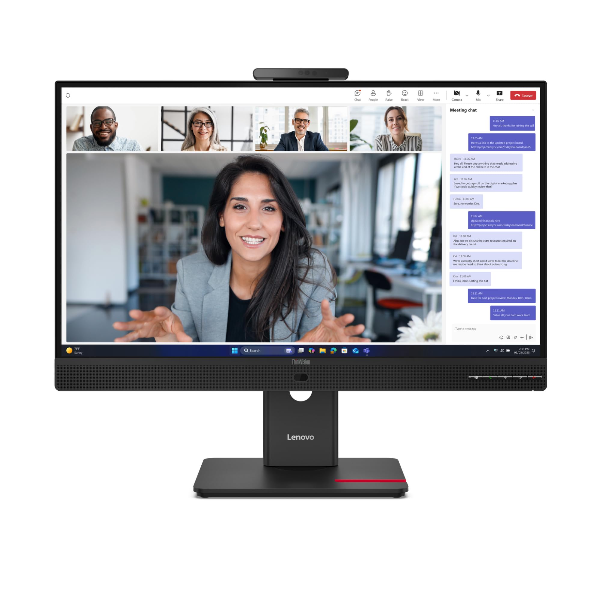 Lenovo ThinkVision T24-4v - LED-Monitor - 1920 x 1080 Full HD (1080p) — view 9