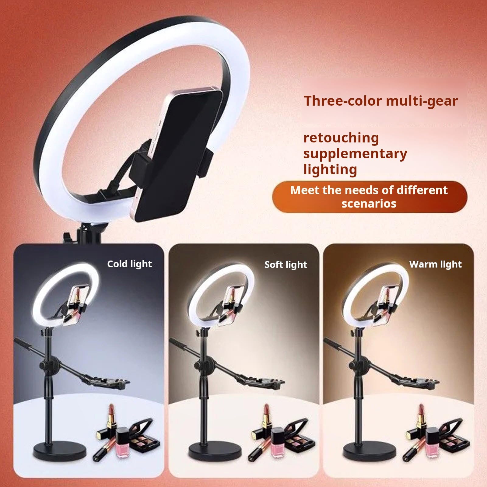 Soporte para teléfono móvil, Brazo Flexible, Soporte para teléfono móvil, Soporte Ajustable para transmisión en, grabación de vídeo, Base Estable, Soporte, ángulos de Altura Ajustables
