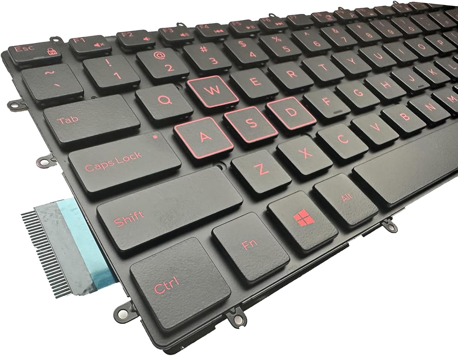 Laptop Replacement US Layout Red Backlight Keyboard for 3579 3583 3779 5565 5567 5570 5575 5587 7566 7567 7577 7588 5765 5767 5770 5775 7773 7778 7779 Series Red Letter 03R0JR